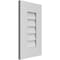 Ekena Millwork Vertical Surface Mount PVC Gable Vent: Non-Functional, w/ 3-1/2"W x 1"P Standard Frame, 12"W x 20"H GVPVE12X2001SN - alternate 3